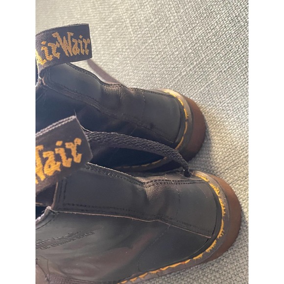 Doc DR MARTENS BLACK Soft Leather UK 40 Mens 6 MID HIGH TOP CREEPER main image 5